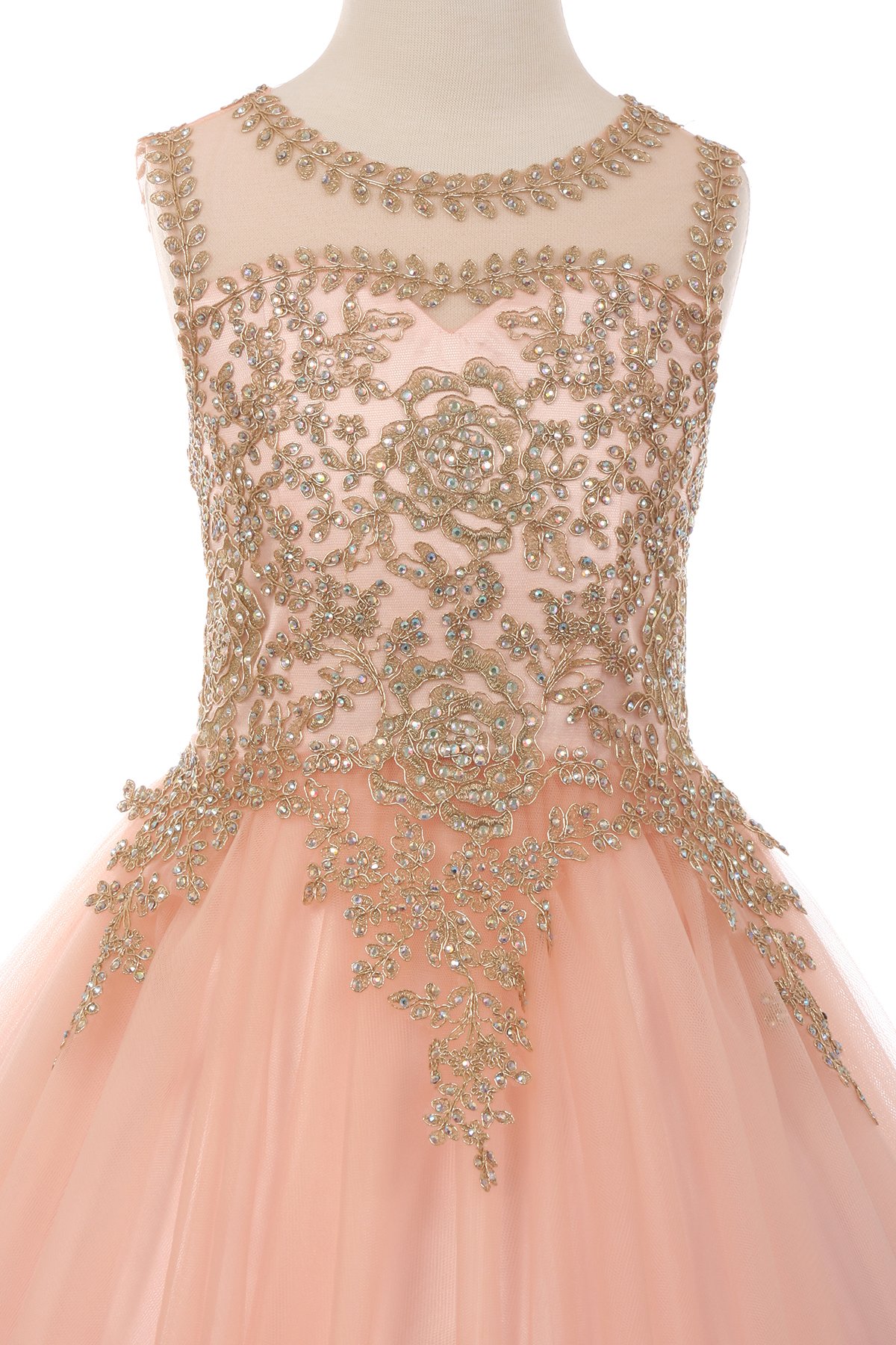 Sparkling illusion rhinestone party tulle dress